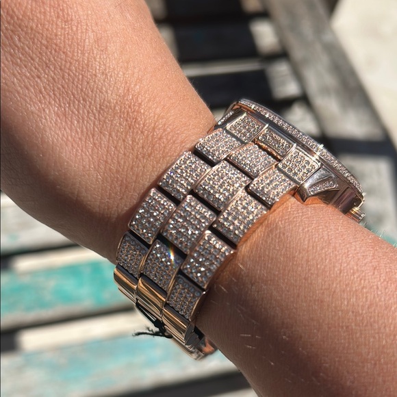 Michael Kors Rose Gold Crystal Watch - Picture 2 of 5